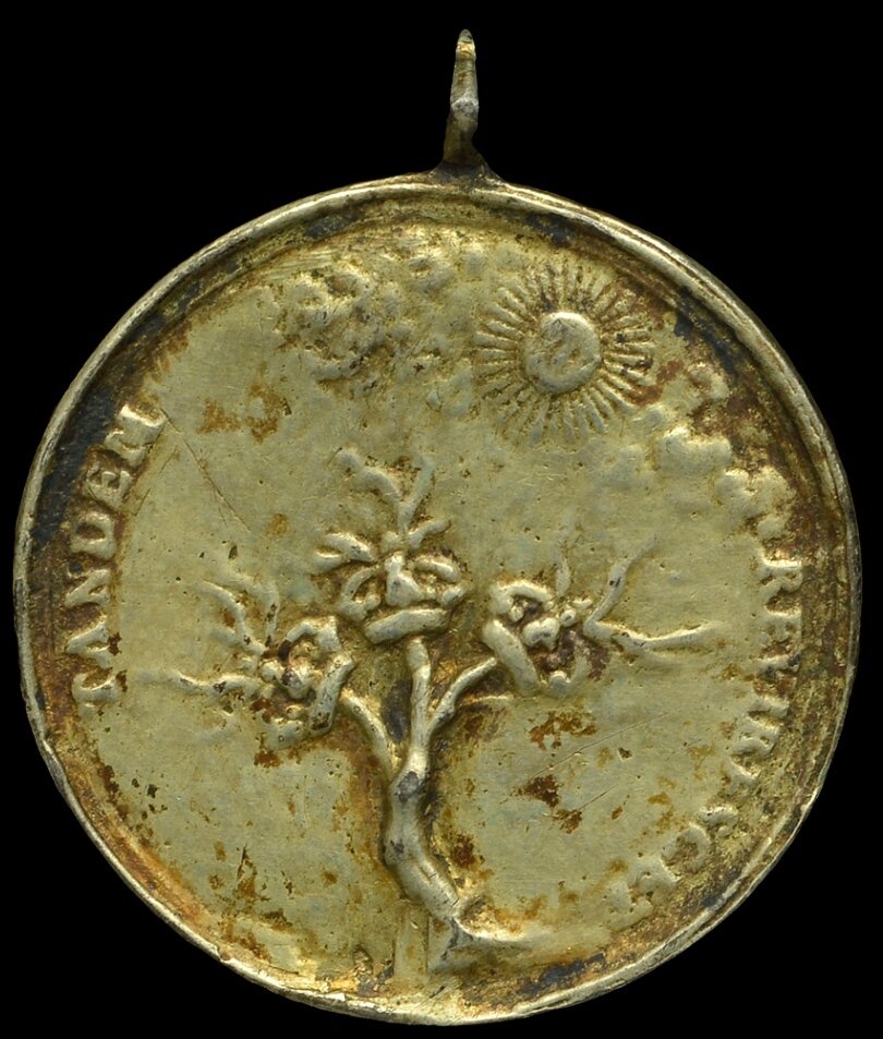 1660 Charles II Restoration gilt silver medal 35mm MI 453/38 E215b VF