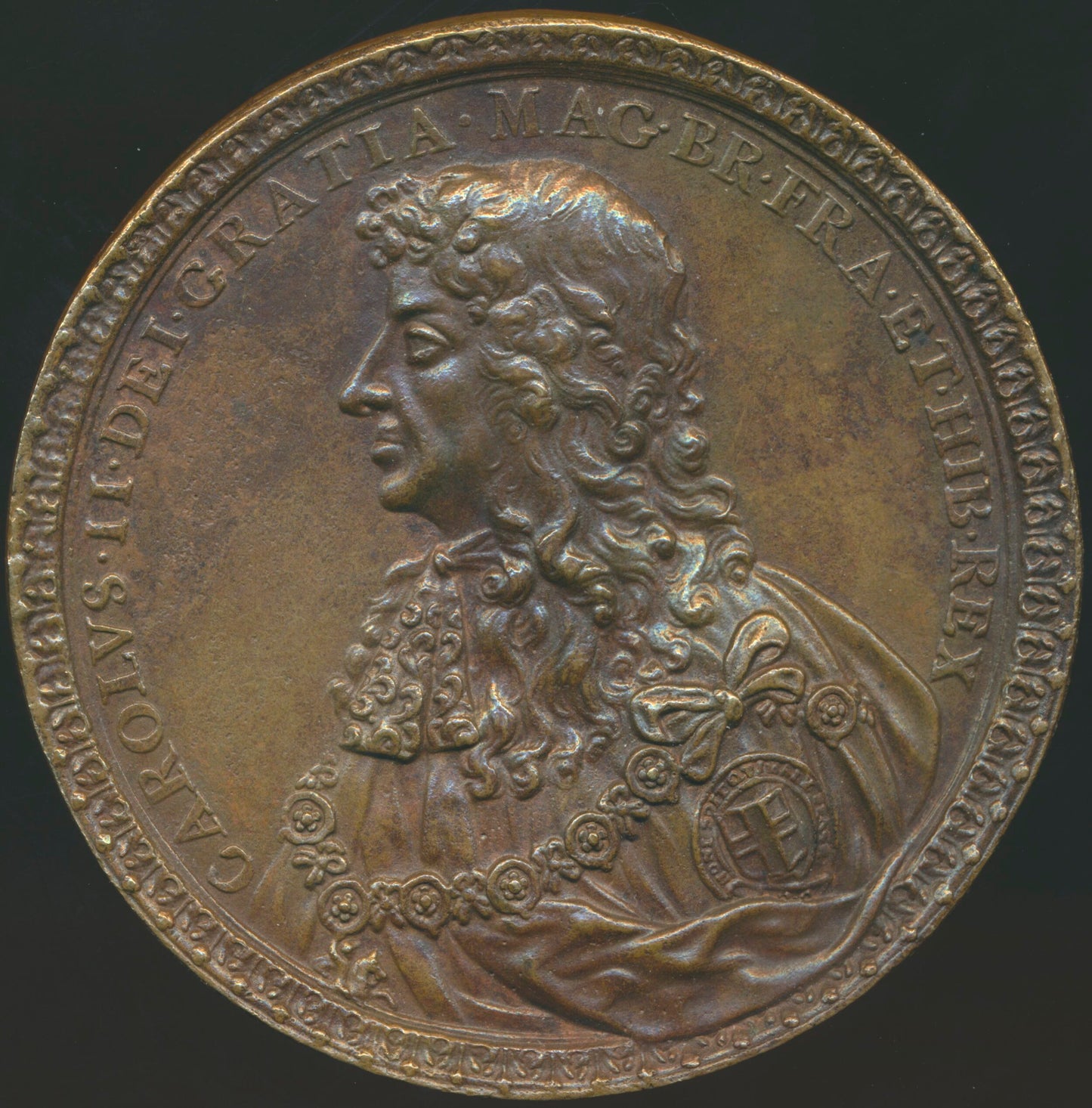 1660 Charles II Restoration bronze medal 64mm MI 458/50 E213