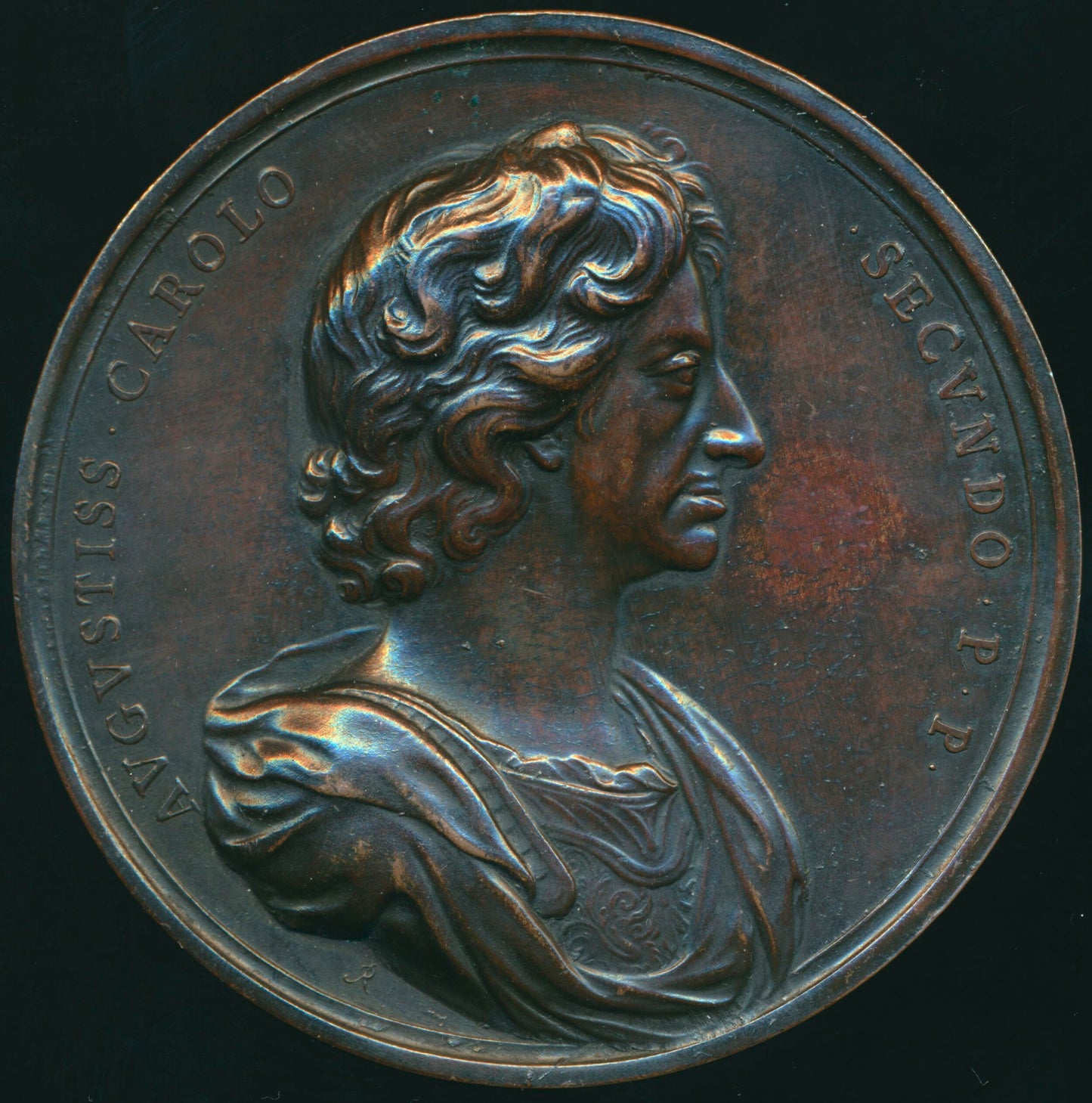 1660 Charles II Restoration bronze medal 63mm MI 460/54 E214 EF