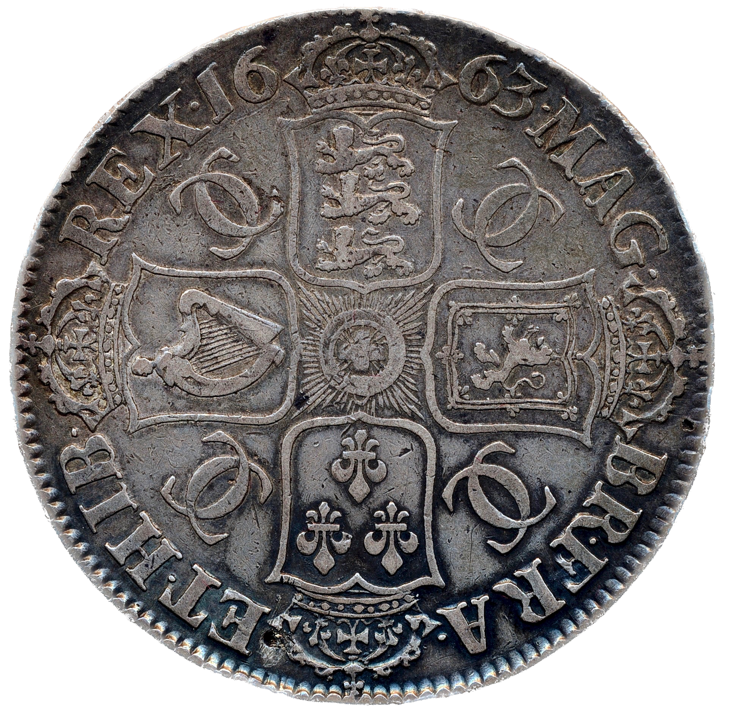 1663 Crown First bust variety S3354 ESC 353 Very fine