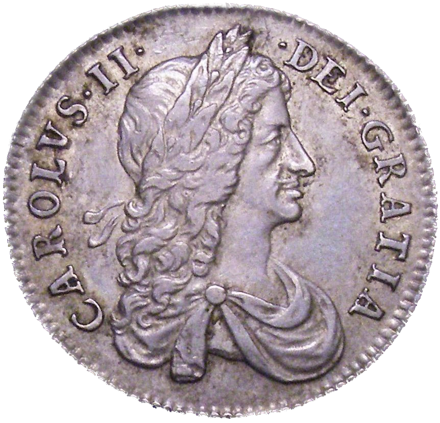 1663 Shilling First bust variety S3372 ESC 506 NEF