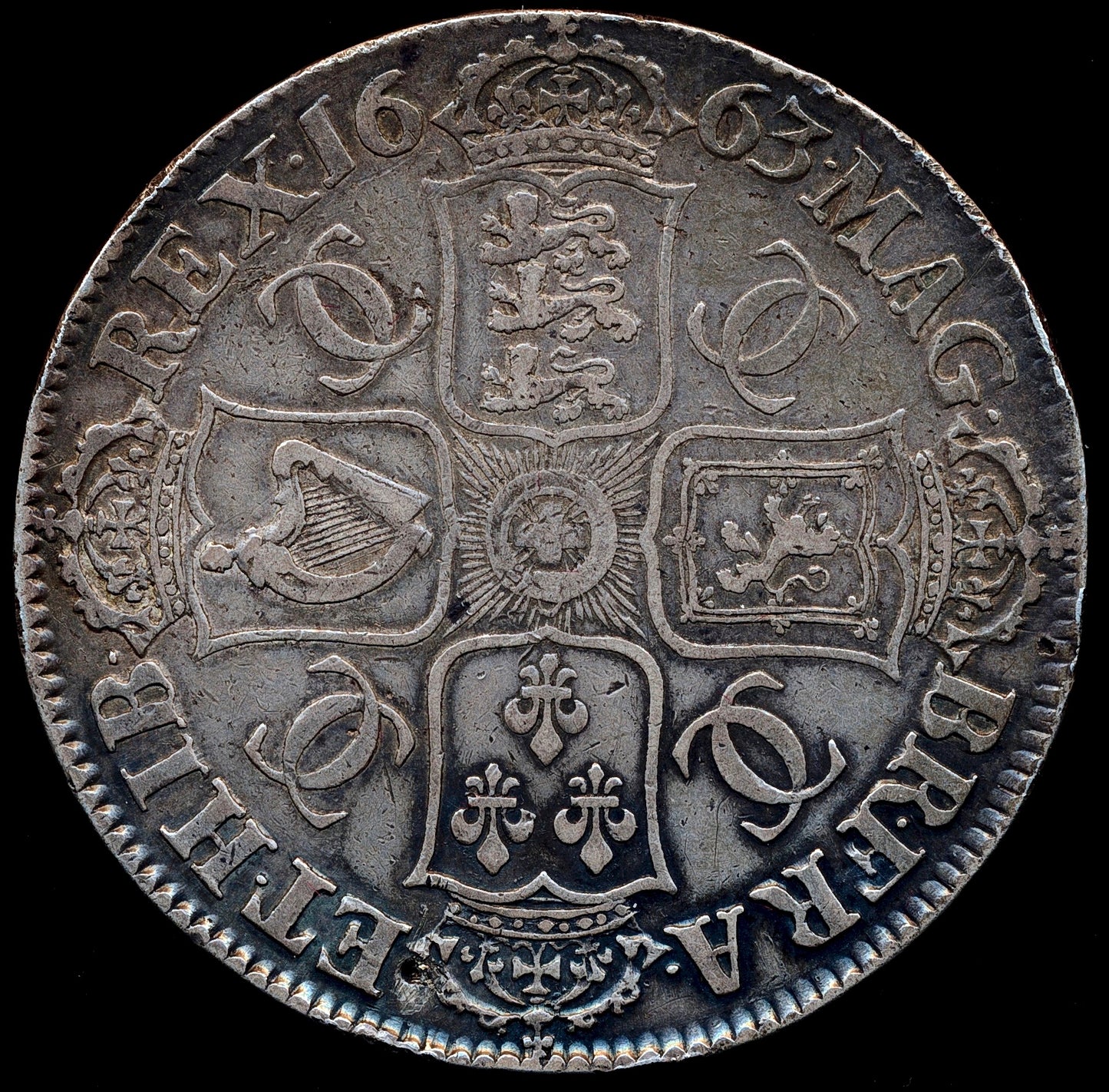 1663 Crown First bust variety S3354 ESC 353 Very fine