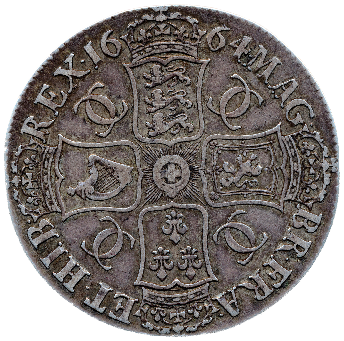 1664 Crown Second bust S3355 ESC 362 GVF