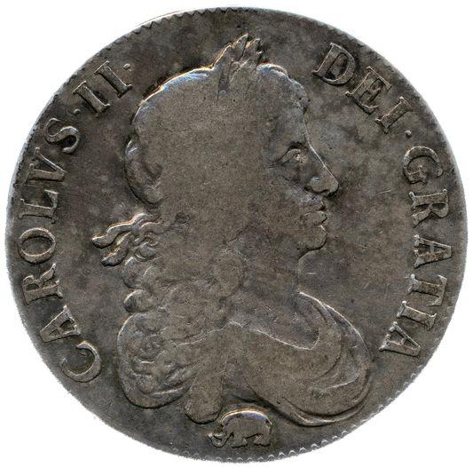 1666 Crown Second bust variety S3356 ESC 369 RE.X error Very rare (R2) F/GF