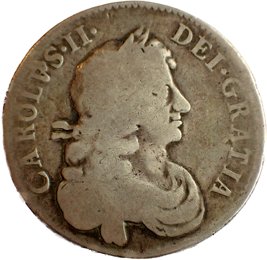 1668/4 Halfcrown Third bust Edge VICESIMO S3365 ESC 449 V over S Very rare (R2) NF