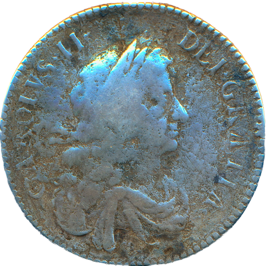1669 Halfcrown Third bust Edge V. PRIMO S3365 ESC 450 Excessively rare (R5) Fair