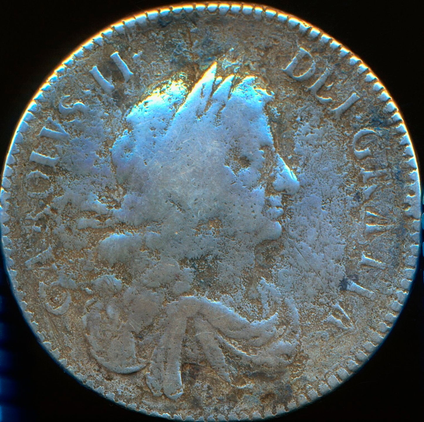 1669 Halfcrown Third bust Edge V. PRIMO S3365 ESC 450 Excessively rare (R5) Fair