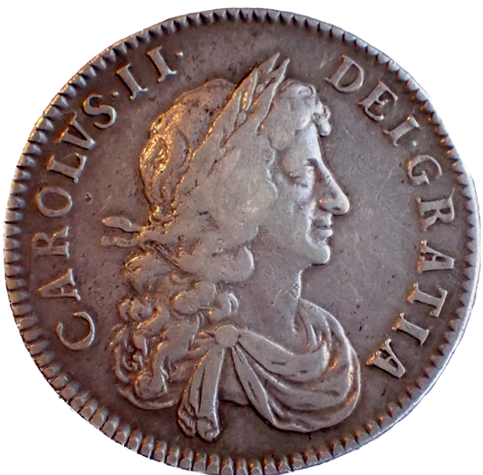 1670 Halfcrown Third bust Edge V. SECVNDO S3365 ESC 453 AVF