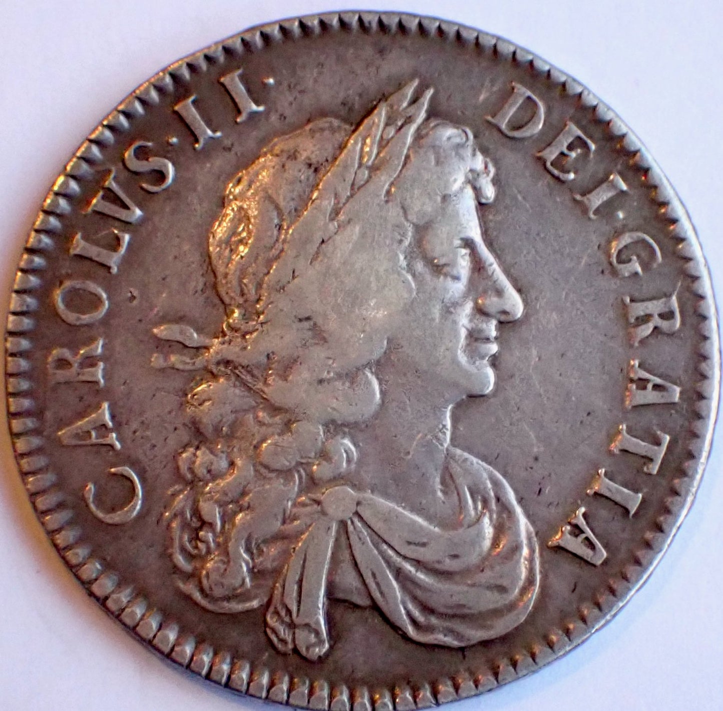 1670 Halfcrown Third bust Edge V. SECVNDO S3365 ESC 453 AVF