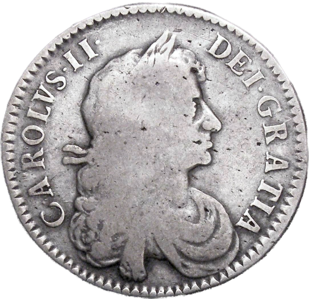 1671/0 Halfcrown Third bust variety Edge V. TERTIO S3366 ESC 458 VG