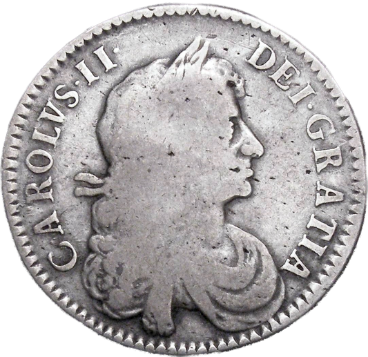 1671/0 Halfcrown Third bust variety Edge V. TERTIO S3366 ESC 458 VG
