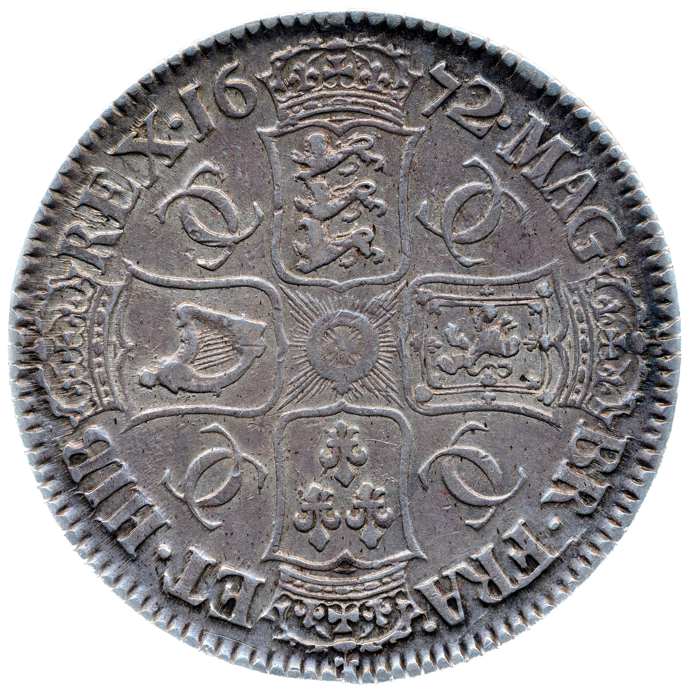 1672 Crown Third bust S3358 ESC 388 GVF