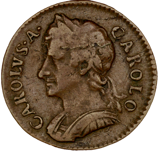 1674 Farthing S3394 BMC 527 Scarce GF/AVF