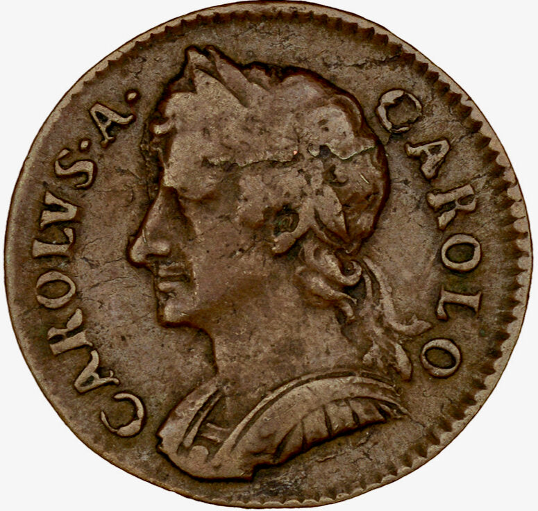 1674 Farthing S3394 BMC 527 Scarce GF/AVF