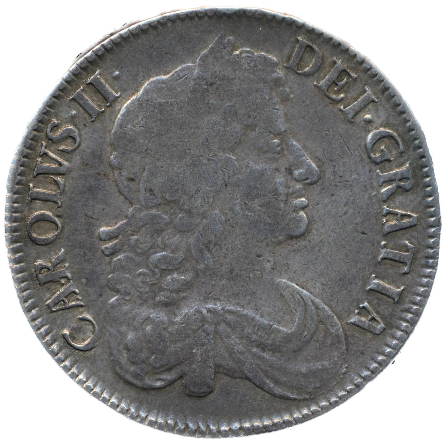 1677/6 Crown Third bust S3358 ESC 399 Very rare (R2) GF/AVF