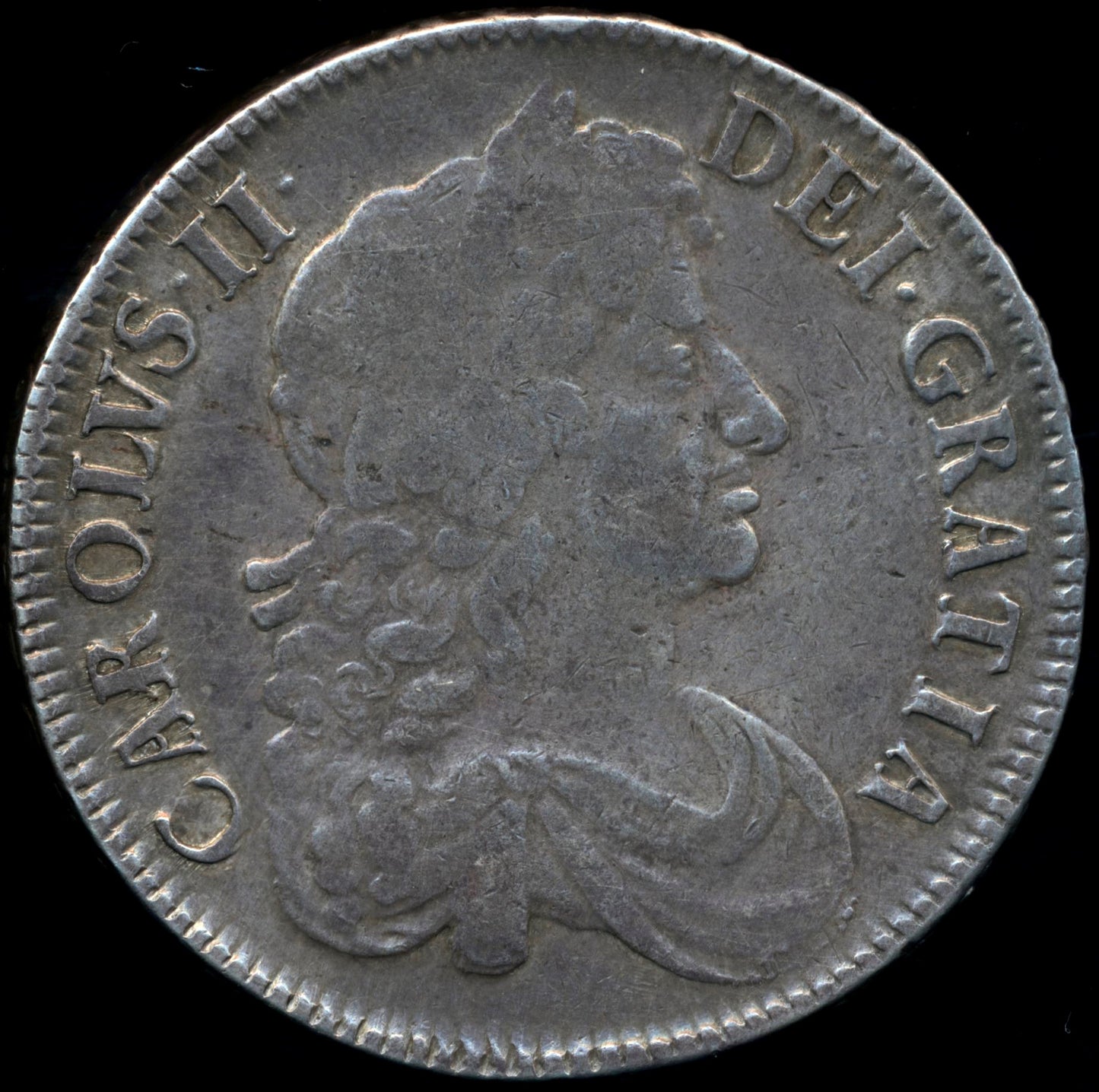 1677/6 Crown Third bust S3358 ESC 399 Very rare (R2) GF/AVF