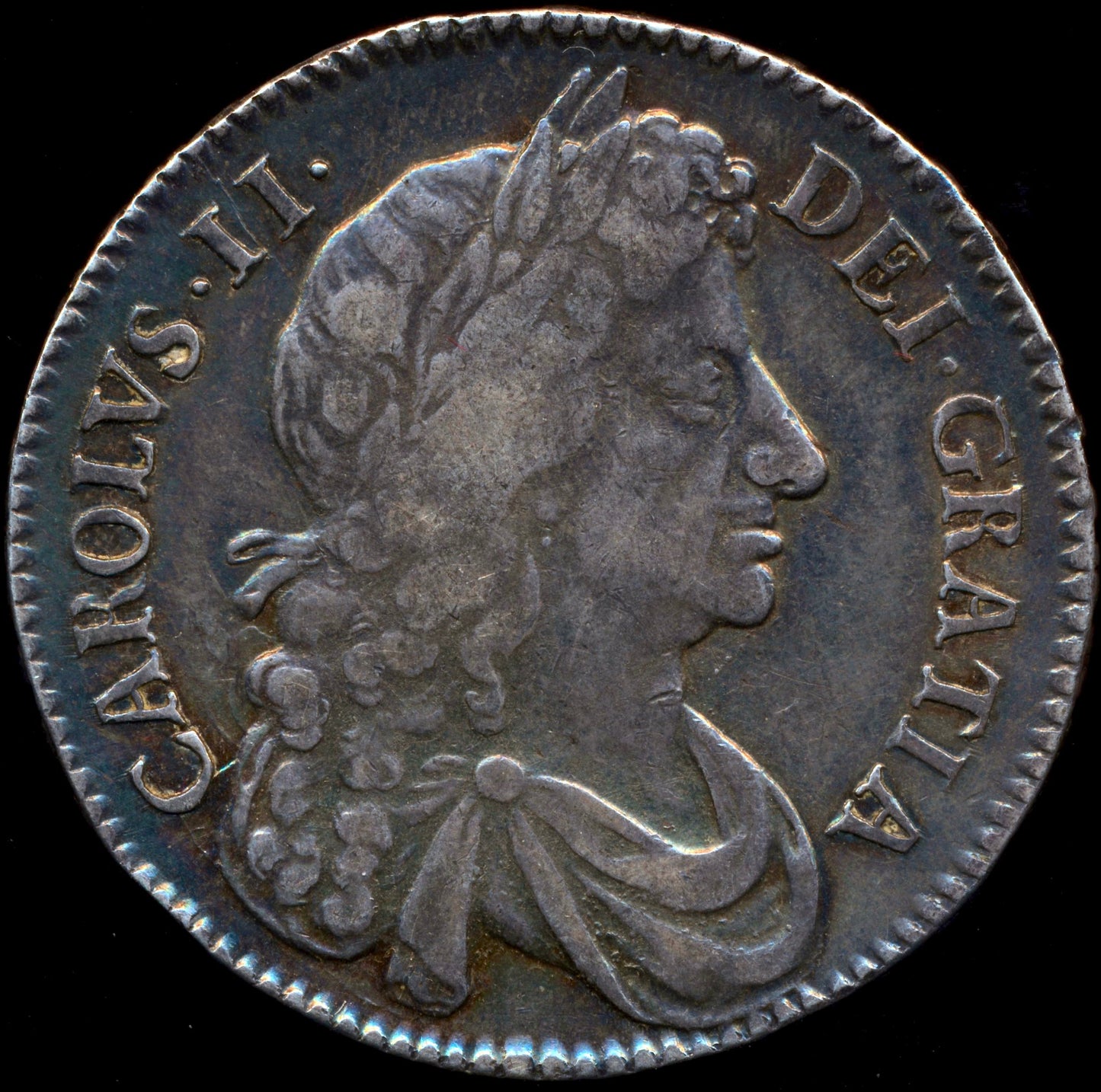 1677 Halfcrown Fourth bust Edge V. NONO S3367 ESC 475 VF