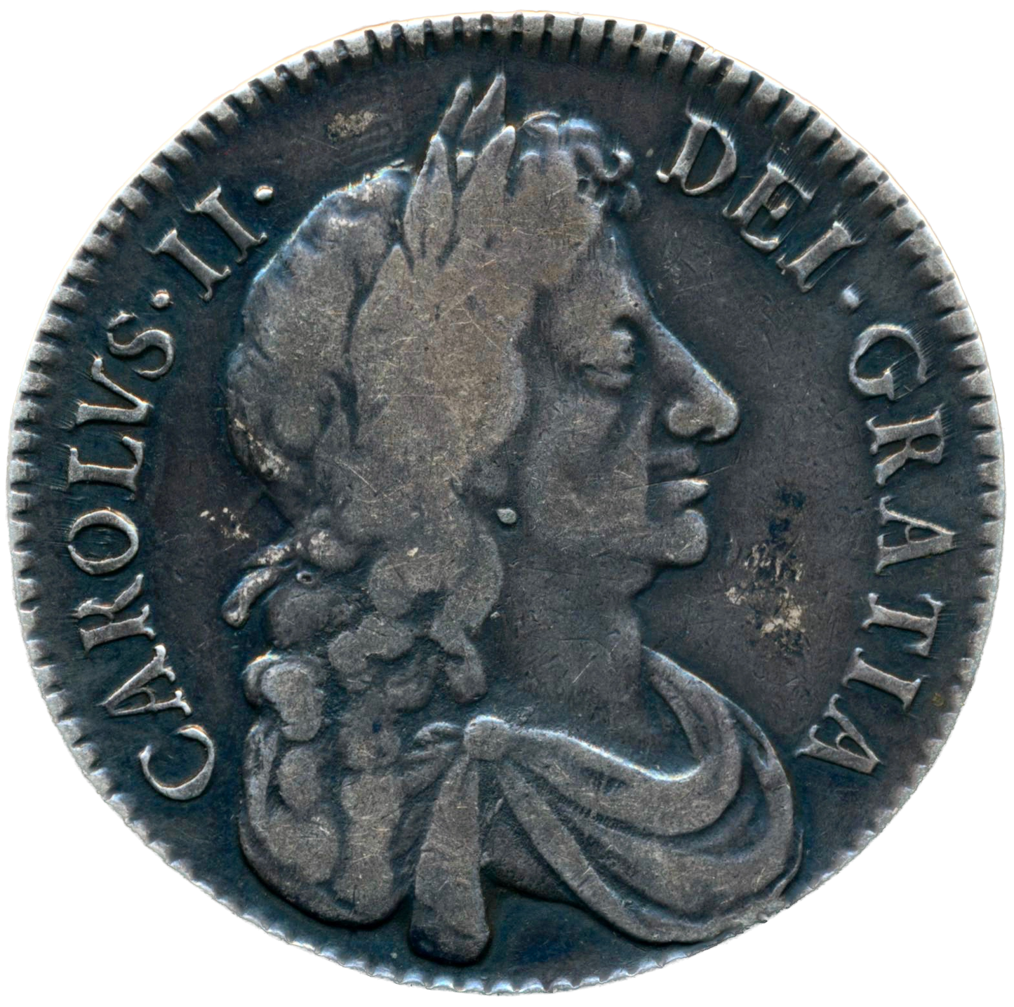 1679 Halfcrown Fourth bust S3367 ESC 487 PRICESIMO error Extremely rare (R3) AVF