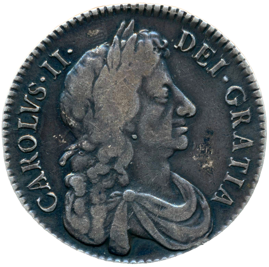 1679 Halfcrown Fourth bust S3367 ESC 487 PRICESIMO error Extremely rare (R3) AVF