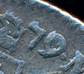 1679/7 Second bust variety Shilling S3375 ESC 546 Very rare (R2) AF