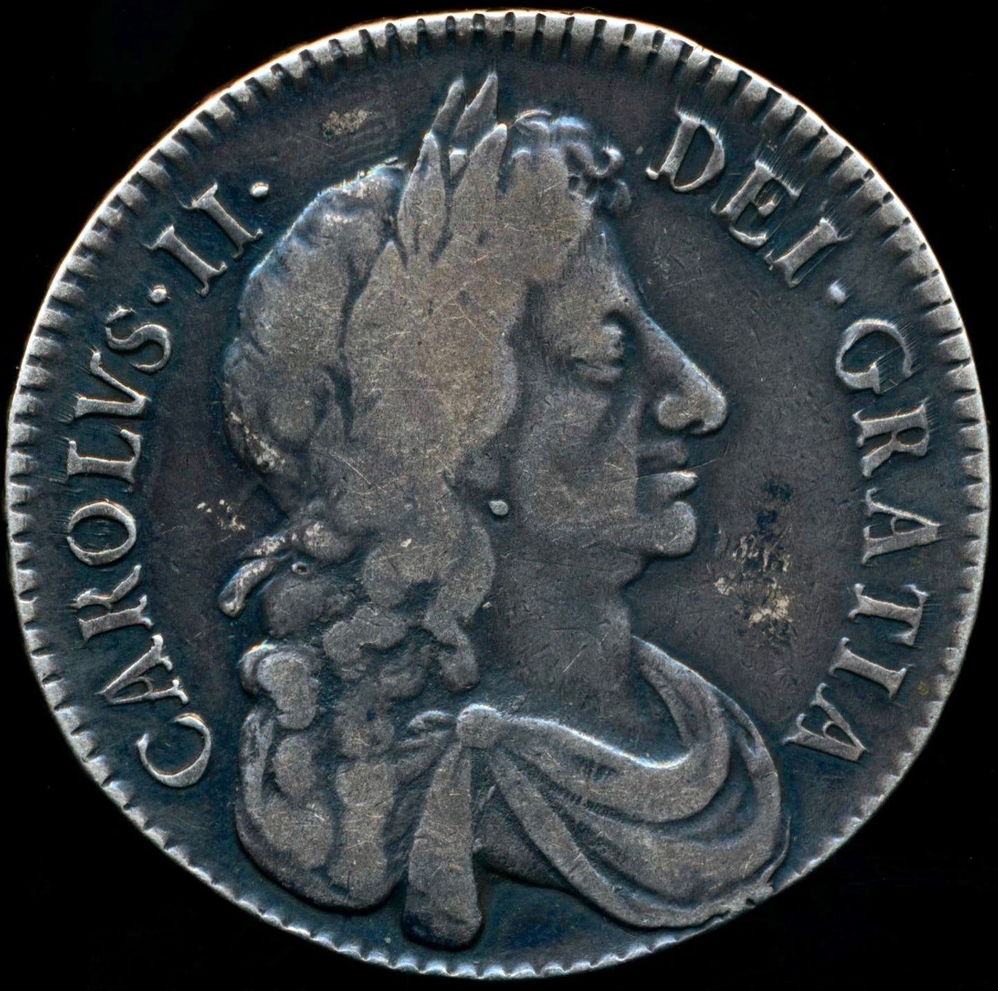 1679 Halfcrown Fourth bust S3367 ESC 487 PRICESIMO error Extremely rare (R3) AVF