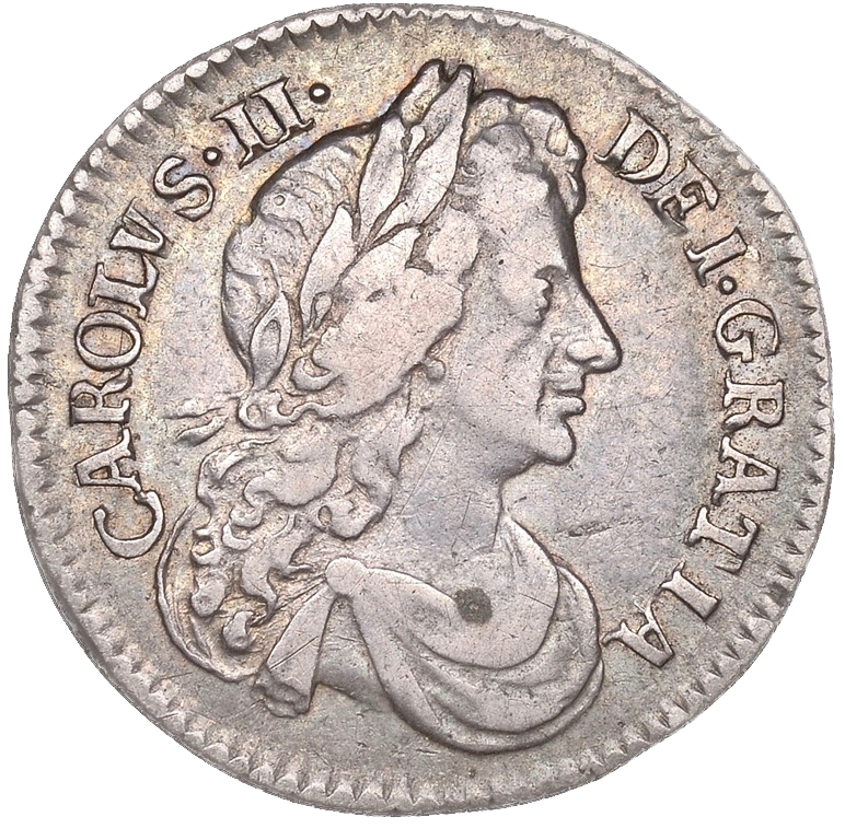 1680 Sixpence S3382 ESC 576 Very rare (R2) GF/AVF