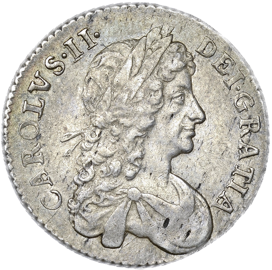 1681 Shilling Second bust S3375 ESC 553 Extremely rare (R3) VF