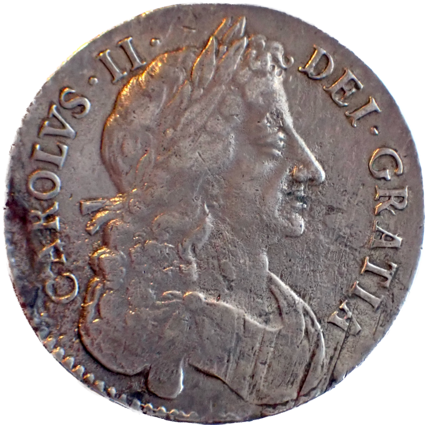 1682 Halfcrown Fourth bust Edge T. QVARTO S3367 ESC 493 Very rare (R2) F