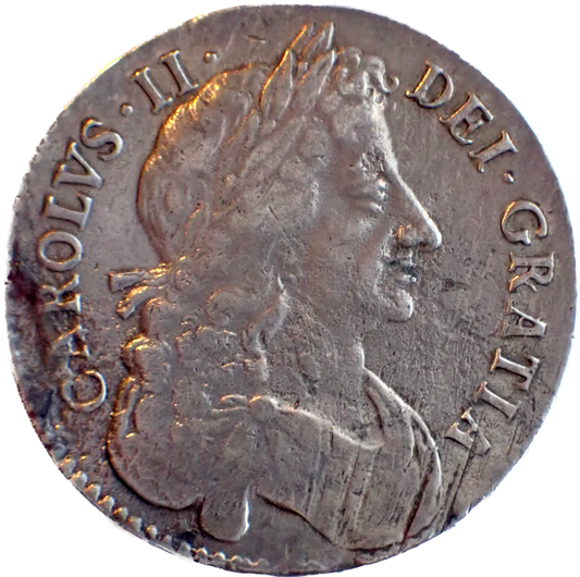 1682 Halfcrown Fourth bust Edge T. QVARTO S3367 ESC 493 Very rare (R2) F