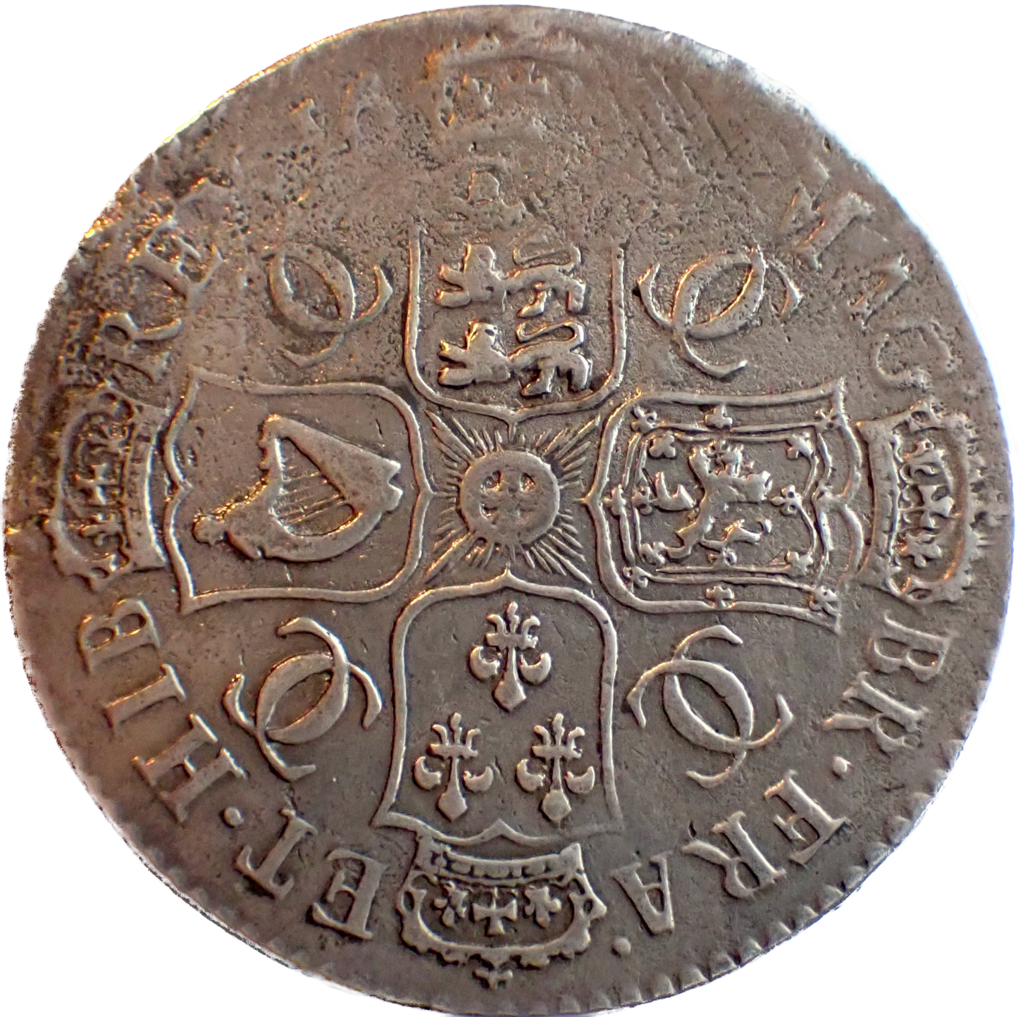 1682 Halfcrown Fourth bust Edge T. QVARTO S3367 ESC 493 Very rare (R2) F