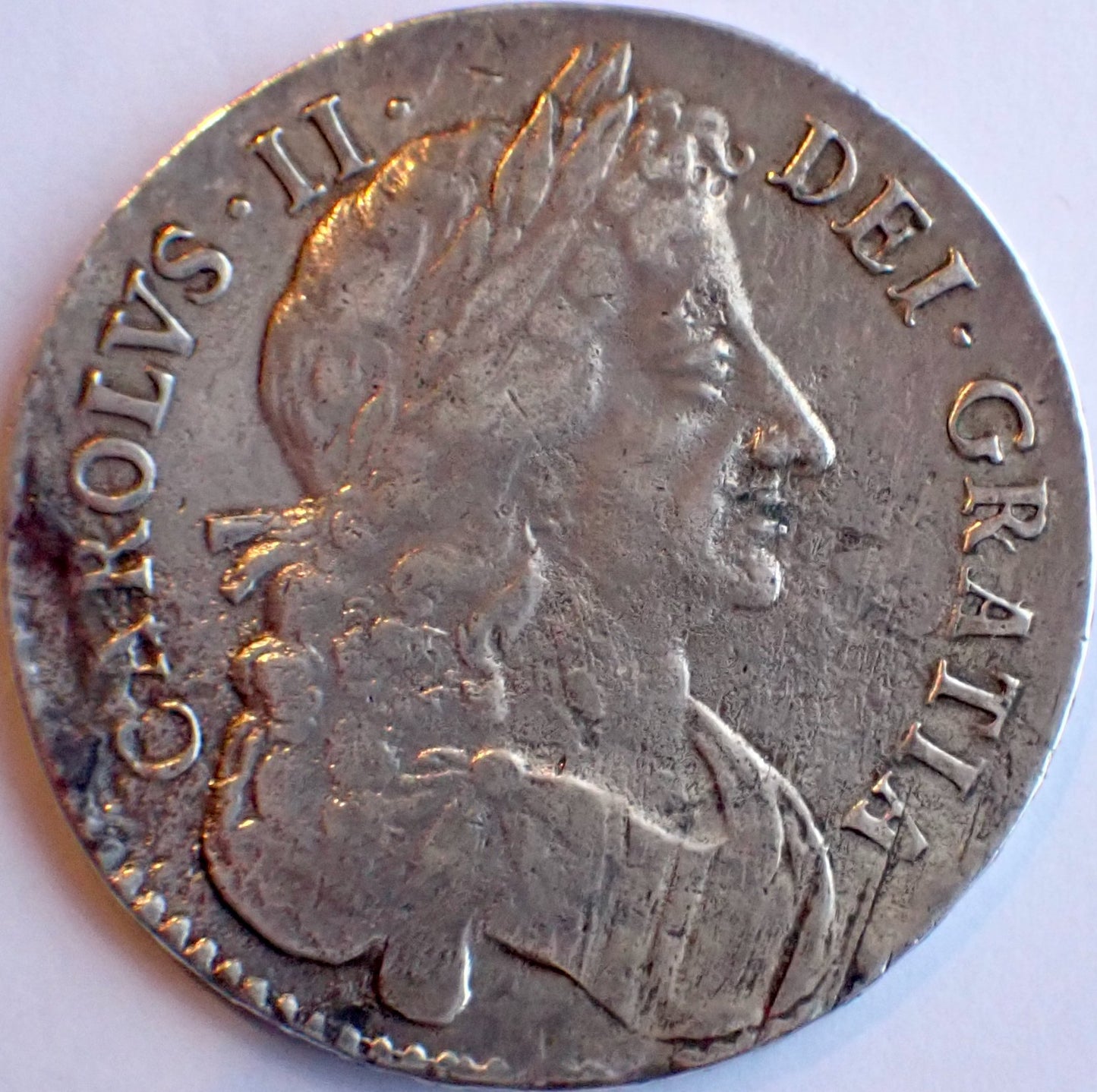 1682 Halfcrown Fourth bust Edge T. QVARTO S3367 ESC 493 Very rare (R2) F