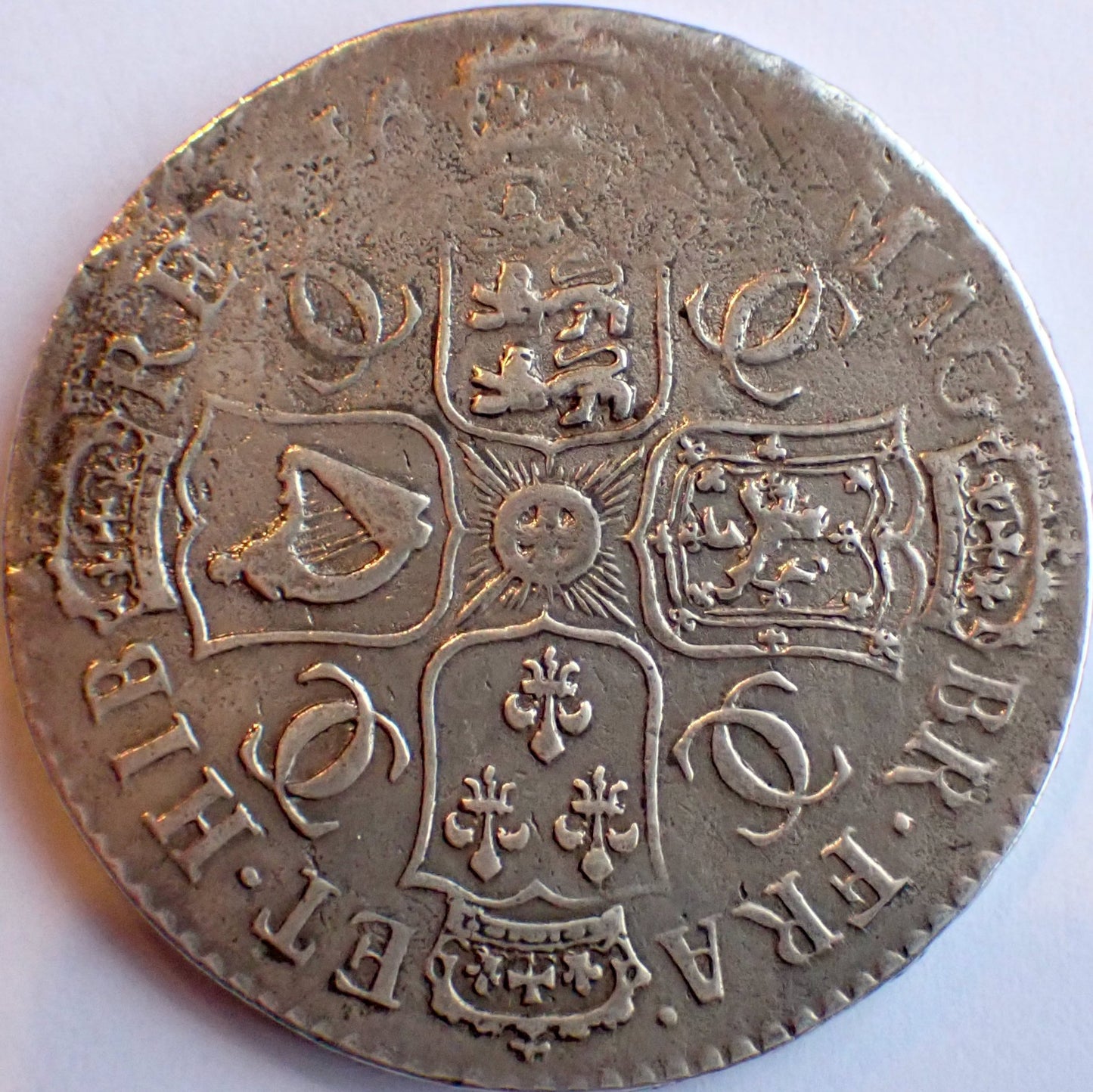 1682 Halfcrown Fourth bust Edge T. QVARTO S3367 ESC 493 Very rare (R2) F