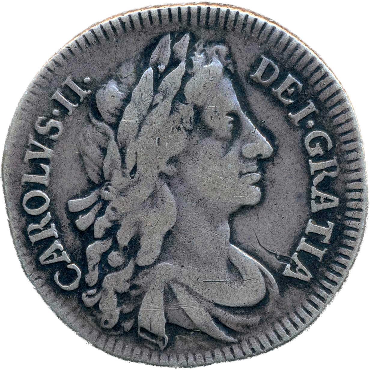 1683 Shilling Fourth bust S3381 ESC 558 Very rare (R2) GF