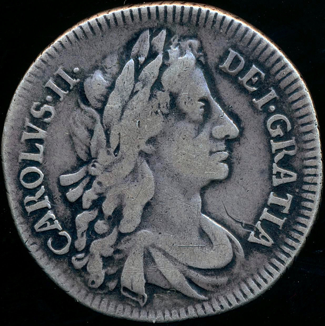 1683 Shilling Fourth bust S3381 ESC 558 Very rare (R2) GF