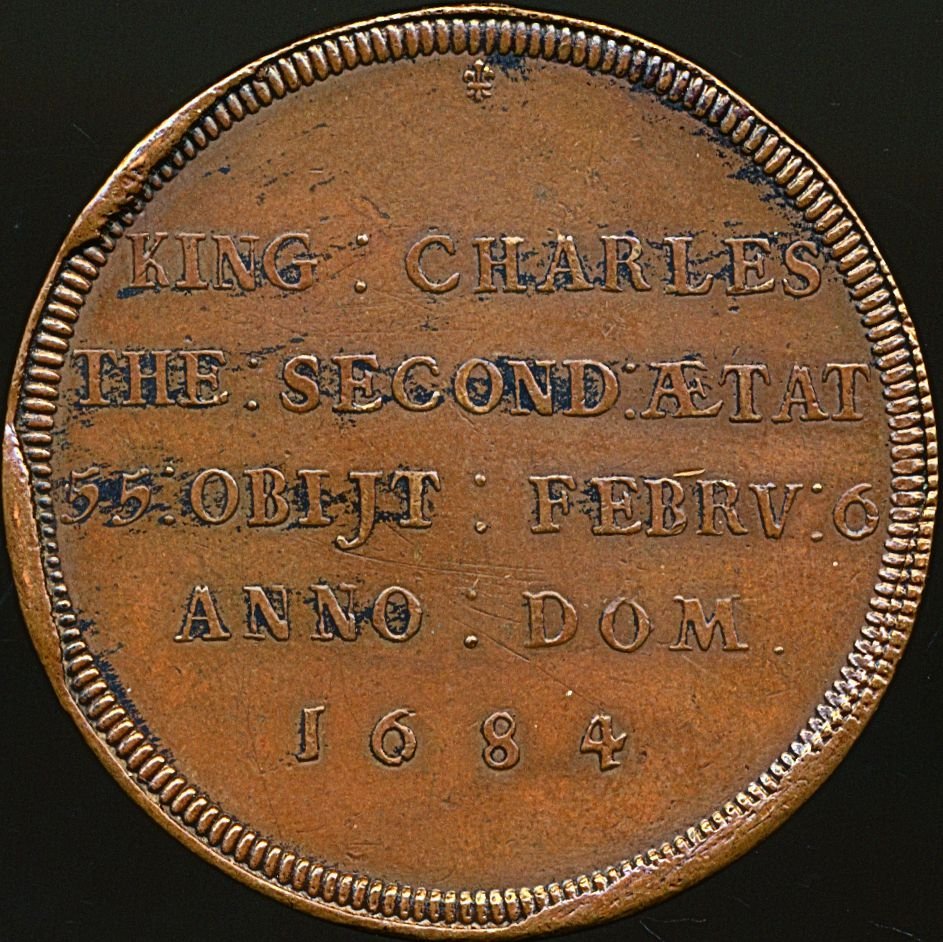 1684 Death of Charles II bronze medal E270 MI 601/289-90