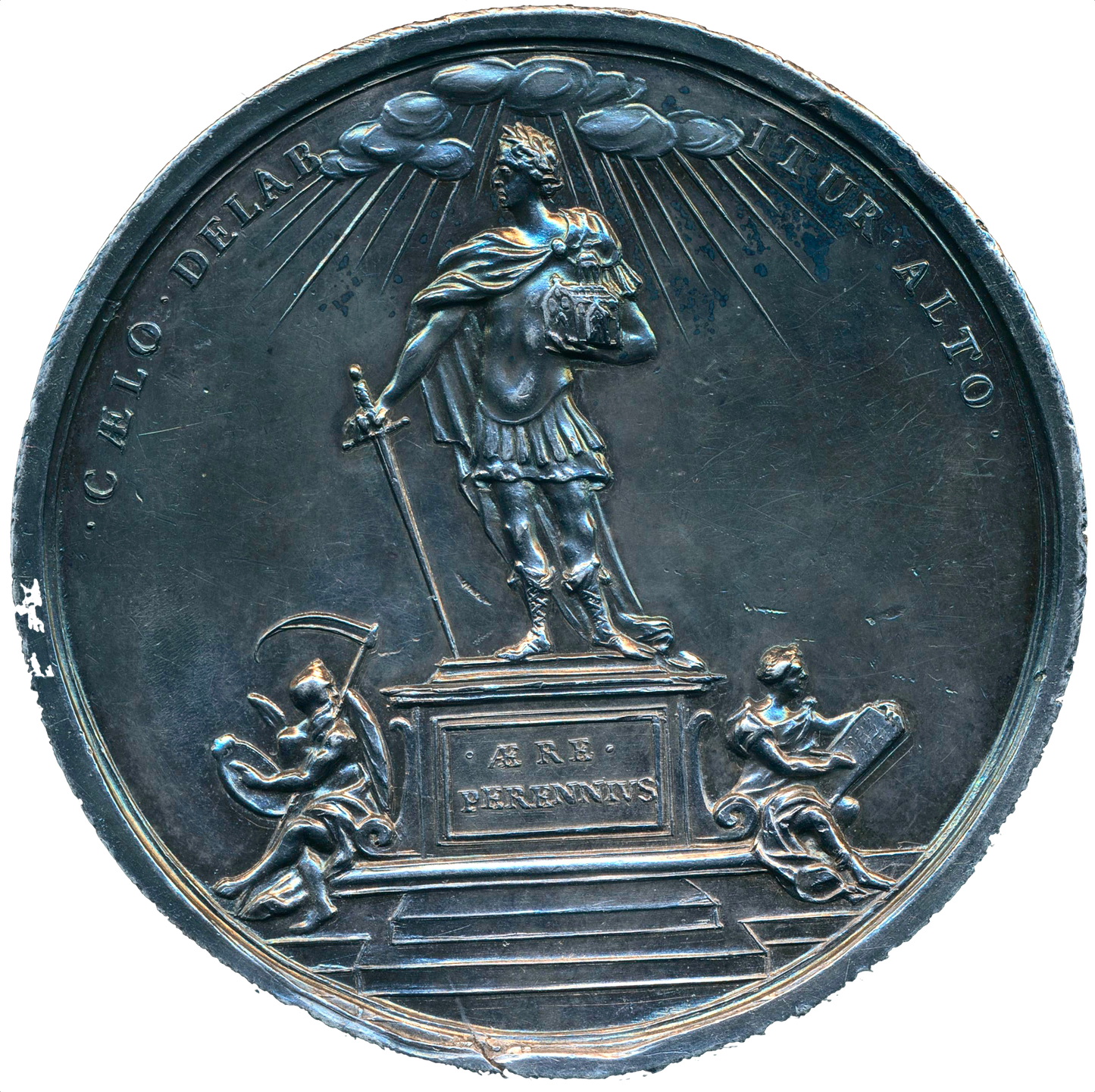 1689 William and Mary, Restorers of the Church 52mm silver medal MI 658/18 E307a EF