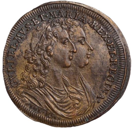 1689 Coronation brass counter MI 679/56 EF