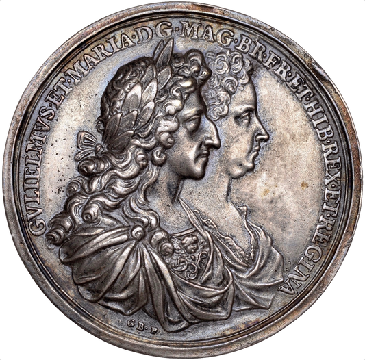 1689 Coronation silver medal E310b