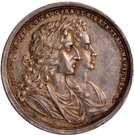 1689 Coronation silver medal E311b EF