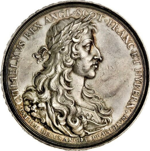 1689 Act of Toleration 49mm silver medal MI 683/64 E314 NEF