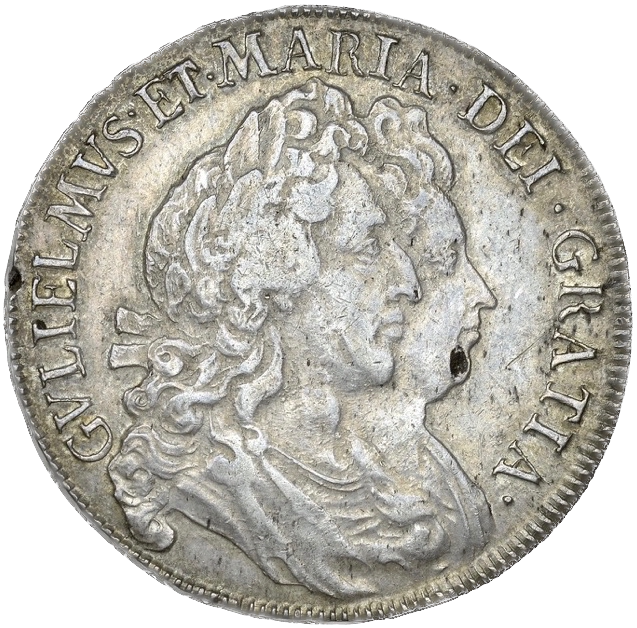 1693 Halfcrown Second busts Edge QVINTO S3436 ESC 861 GVF