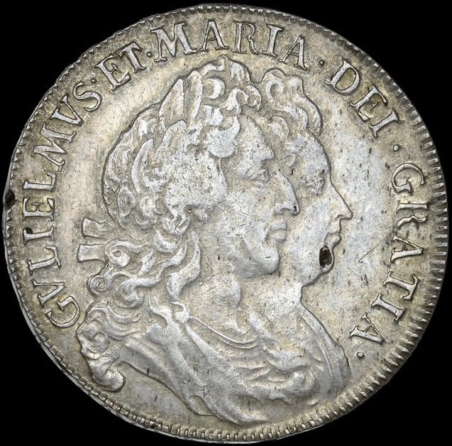 1693 Halfcrown Second busts Edge QVINTO S3436 ESC 861 GVF