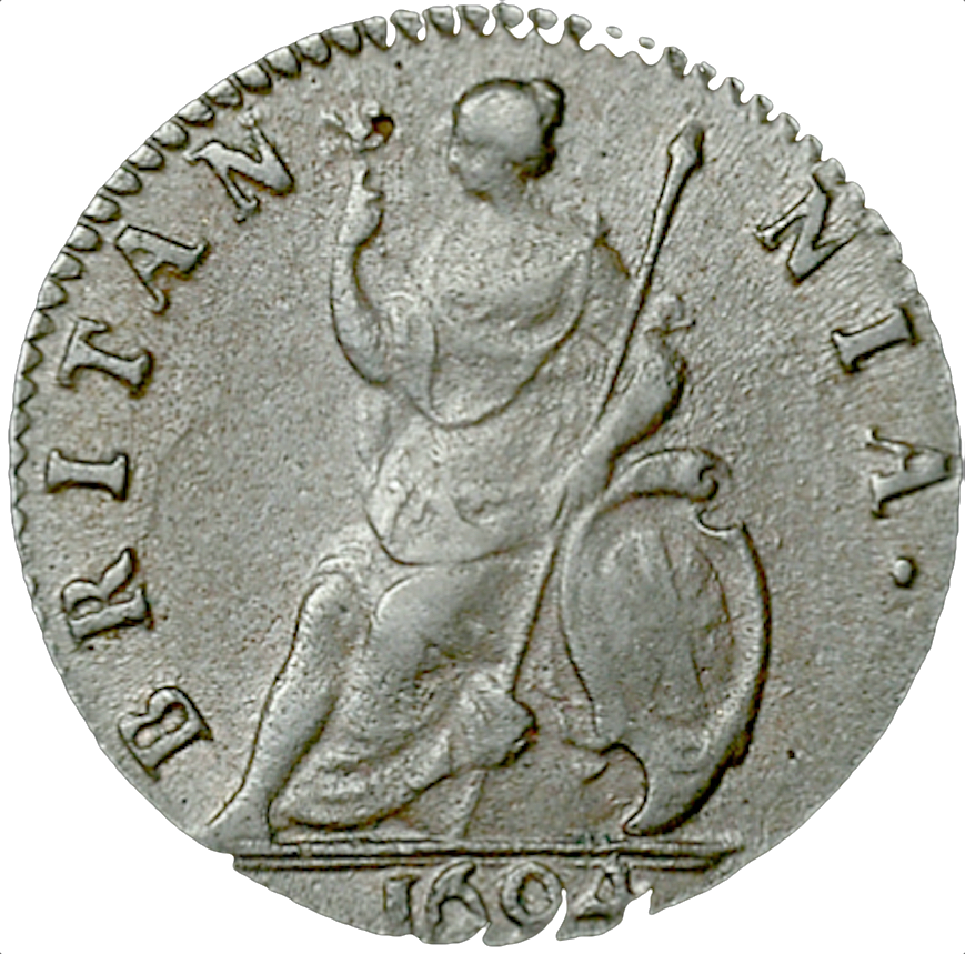 1694 Farthing S 3453 BMC 616 VF