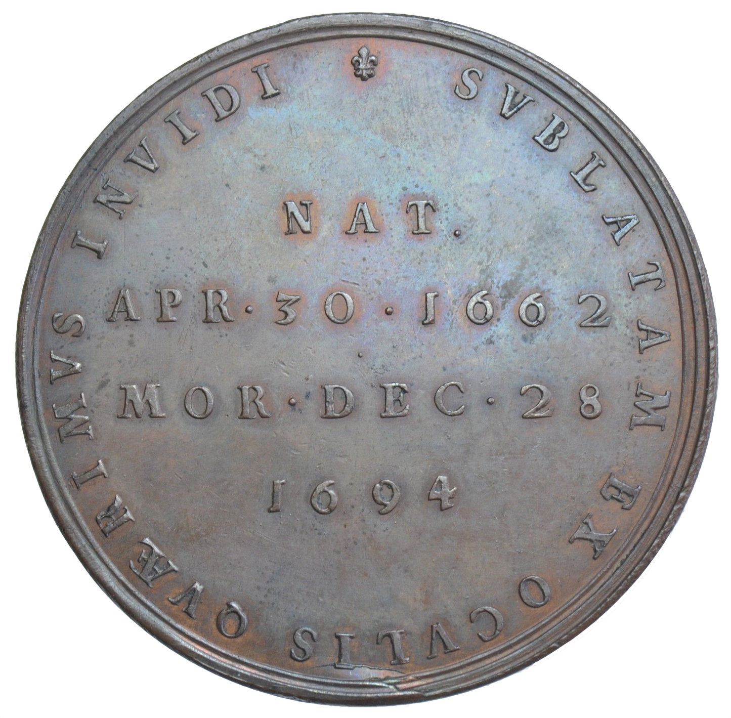 1694 Death of Mary bronze medal E362 MI111/43 EF
