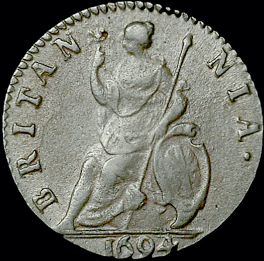 1694 Farthing S 3453 BMC 616 VF