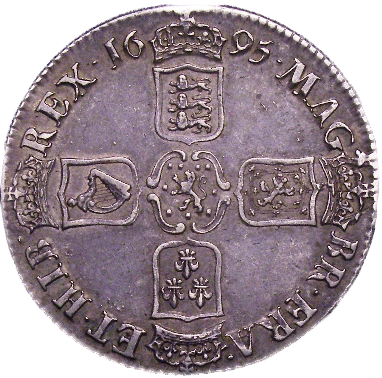 1695 Crown First bust S3470 ESC 990 SEPTIMO cinquefoil stops on edge GVF/NEF