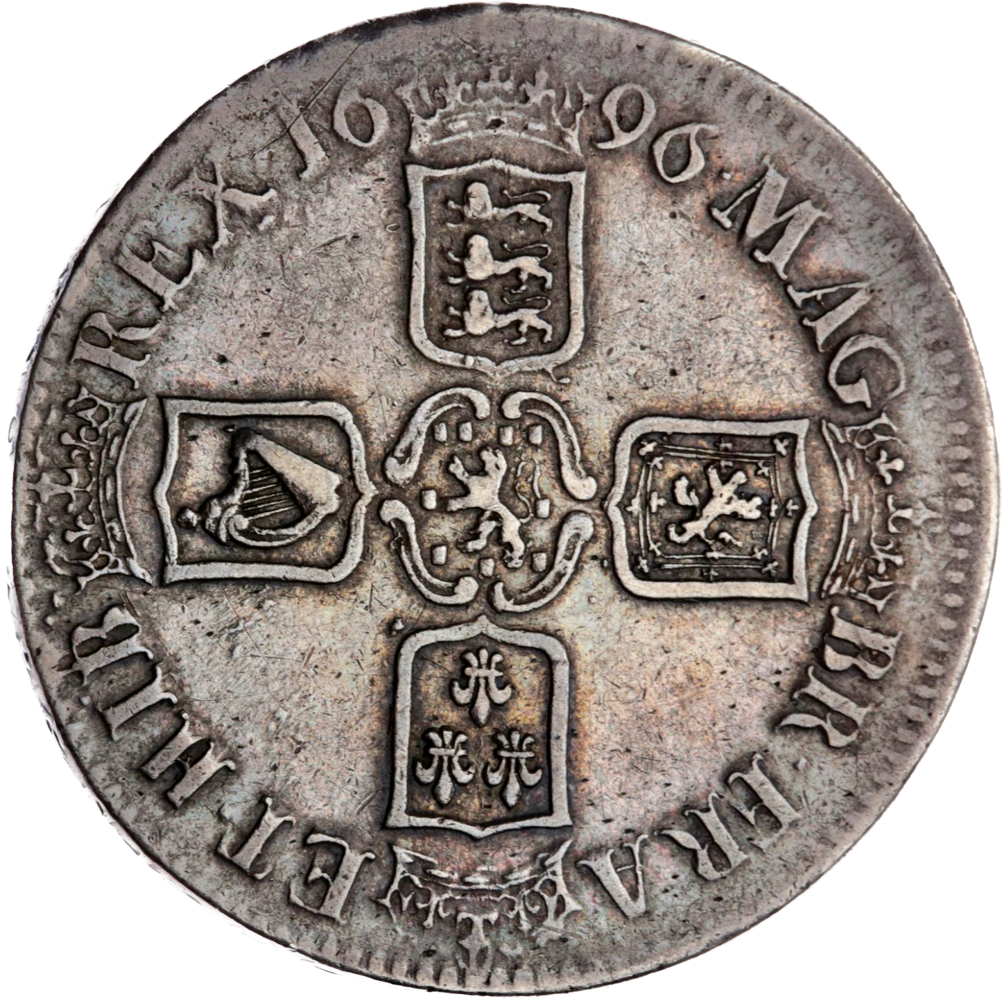 1696 Crown First bust S3470 ESC 996 First bust G over D in GRA No reverse stops Very rare R3 AVF