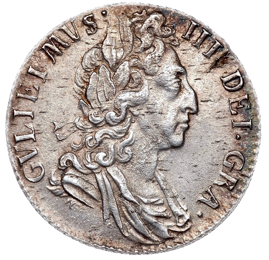 1697 Sixpence Third bust GVLIEIMVS error S3538 ESC 1237 Excessively rare (R4) UNC