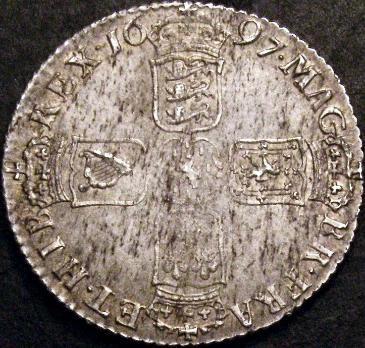 1697 Shilling First bust S3497 ESC 1117 AUNC