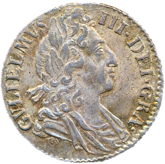 1698 Sixpence Third bust Plain in angles S3538 ESC 1243 UNC or near so